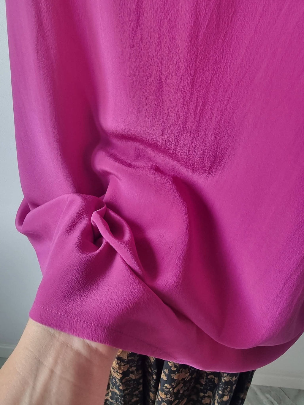 Top fucsia 100% mătase