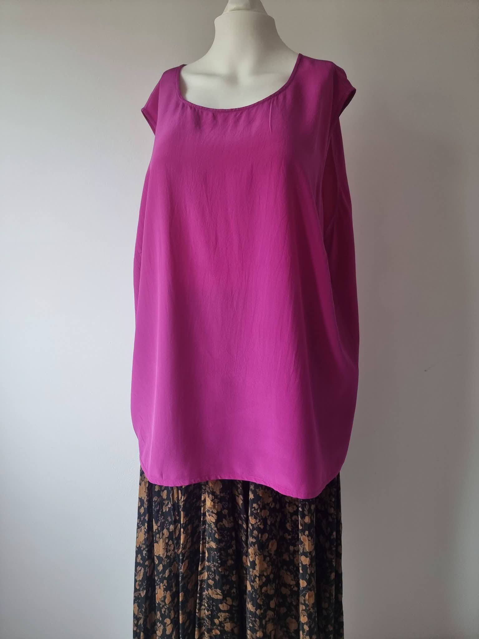 Top fucsia 100% mătase