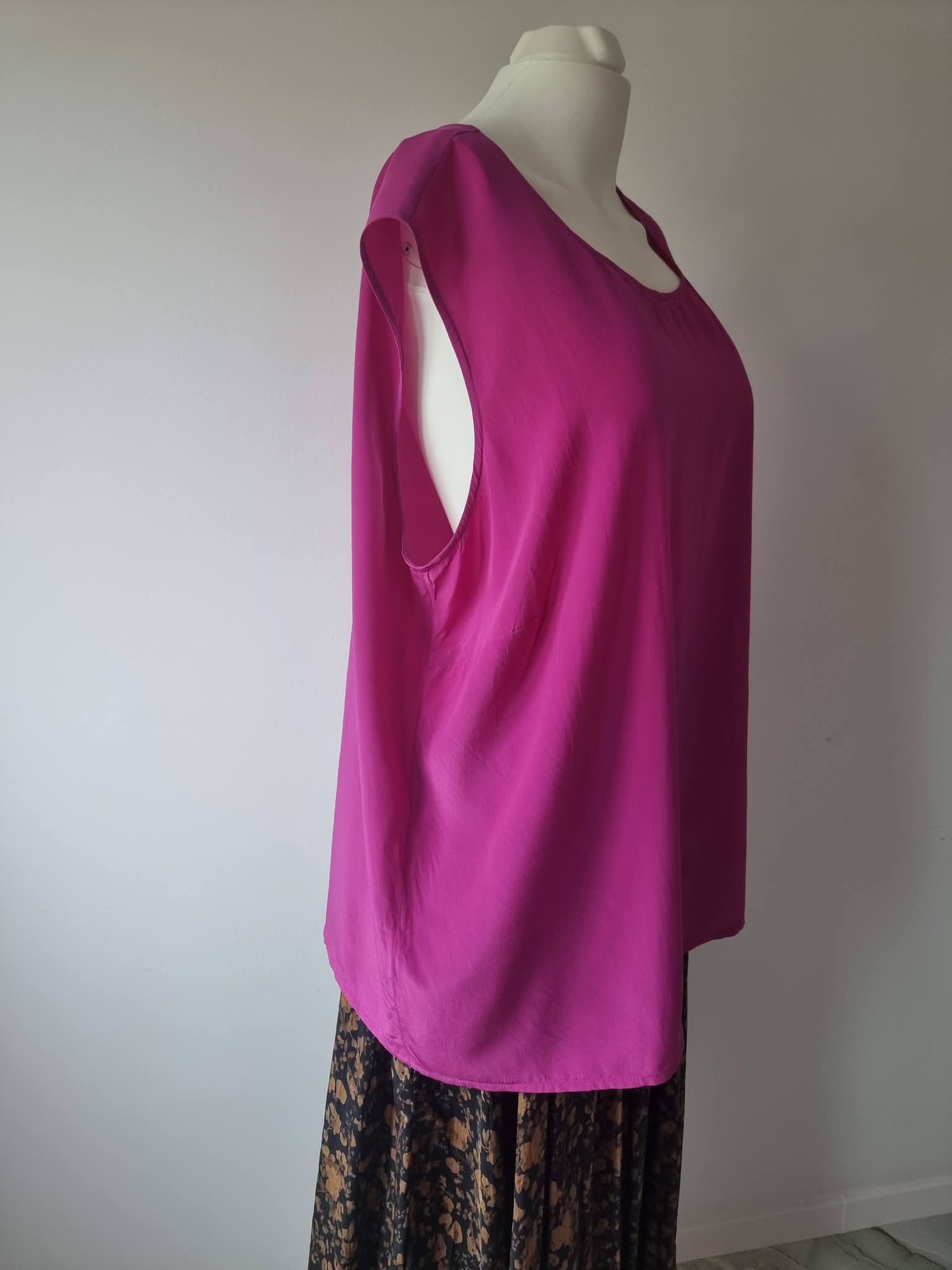 Top fucsia 100% mătase